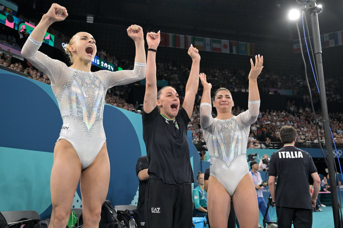 Equipo italiano de gimnasia en los Juegos Olímpicos París 2024
